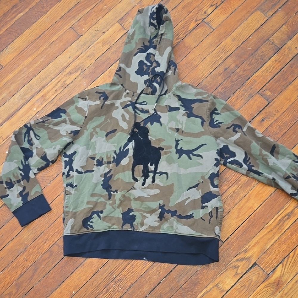 Camouflage Hoodie with Large Logo